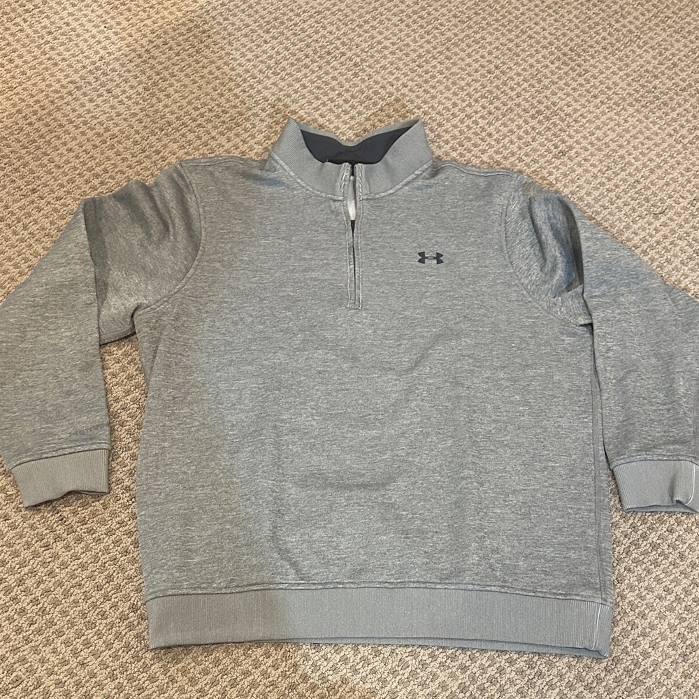 Under Armour Heather Gray Quarter-Zip Pullover